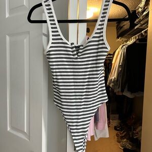 Zara Monochrome Striped Top